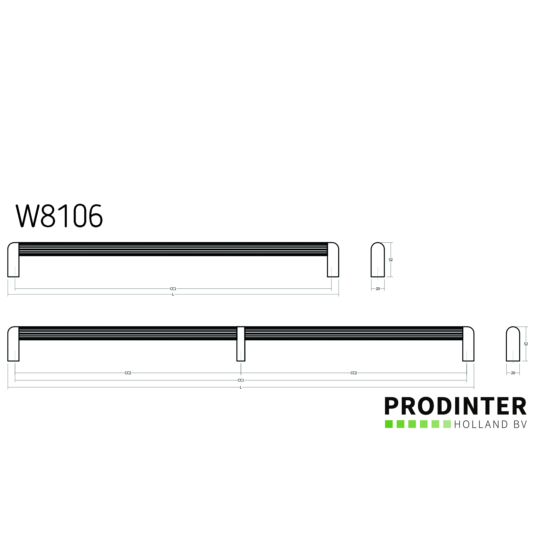 W8106 Mat Zwart Prodinter